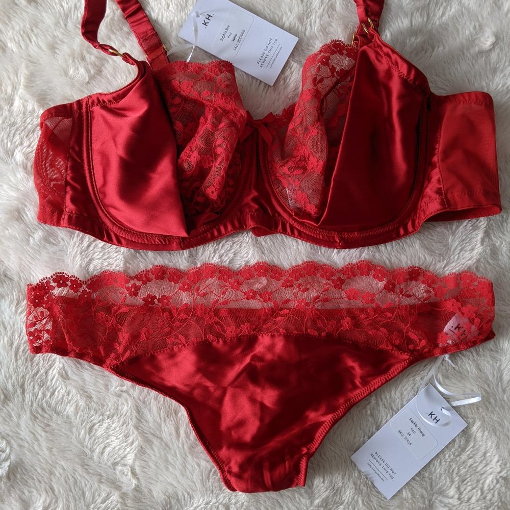 Katherine Hamilton Sophia Bra (36DD) & Thong (UK 14 / US 10)